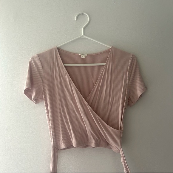 NWOT Garage  Pink Wrap Top - Picture 1 of 5